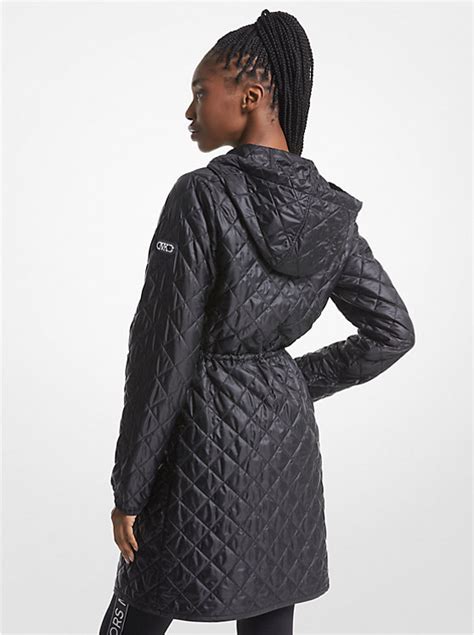 michael kors anorak jacket|Quilted Satin Ciré Hooded Anorak .